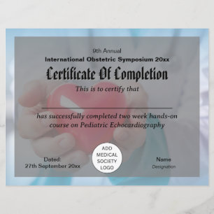 Cardiology Cardiothoracic Conference Certificate