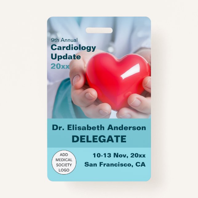 Cardiology Cardiothoracic Medical Conference Badge (Front)
