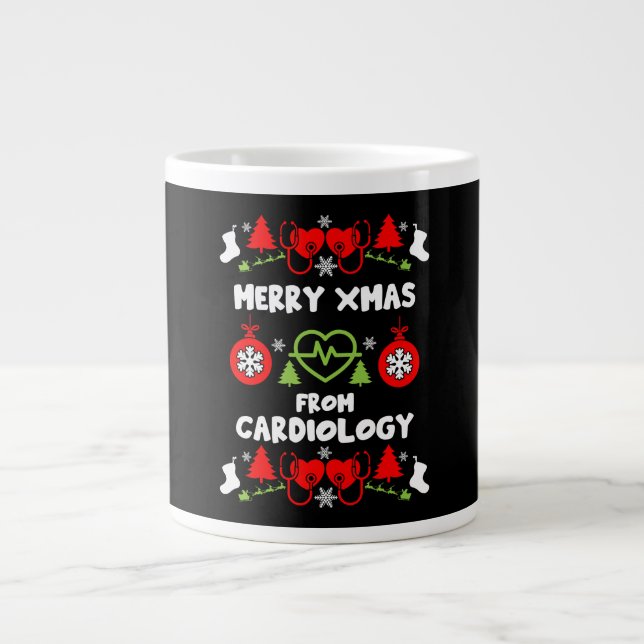Cardiology Christmas Medical Staff Gifts Giant Coffee Mug (Front)
