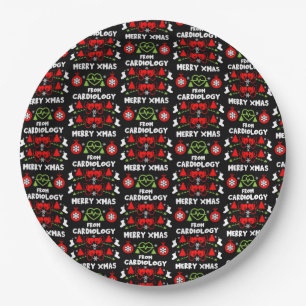 Cardiology Christmas Medical Staff Gifts Paper Plates