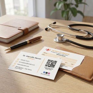 Cardiology Clinic Business   Clean Appointment Card