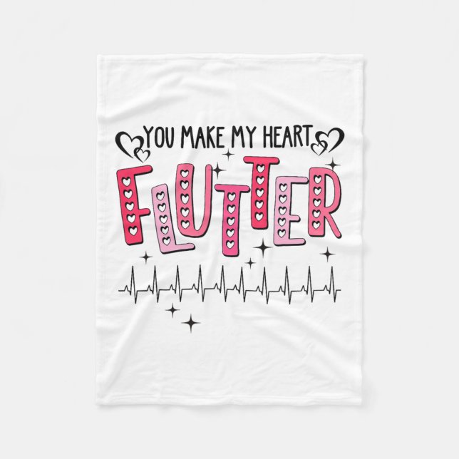 Cardiology Cvicu Cardiac Nurse Cardiovascular Nurs Fleece Blanket (Front)