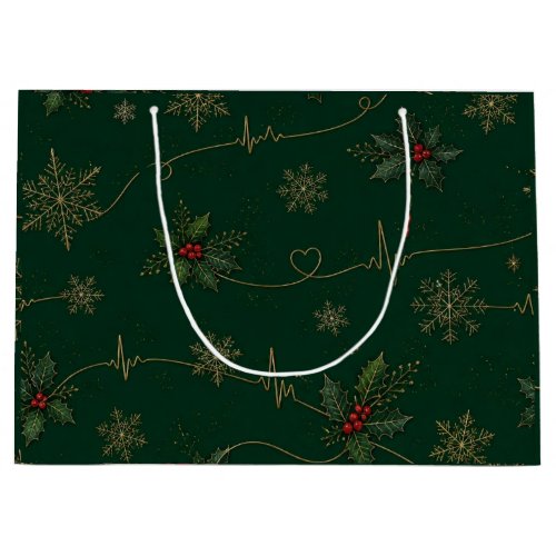 Cardiology EKG ECG Electrocardiogram Christmas Bag
