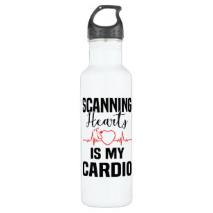 Cardiology Heart Surgery Heartbeat Cardiologist Stainless Steel Water Bottle