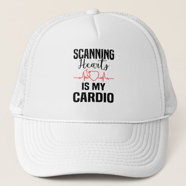 Cardiology Heart Surgery Heartbeat Cardiologist Trucker Hat (Front)