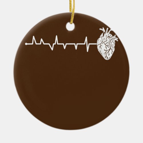 Cardiology Heartbeat for Cardiac Nurse Ceramic Ornament