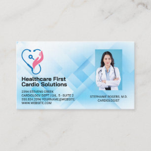 Cardiology Logo   Medicine   Physician Business Card