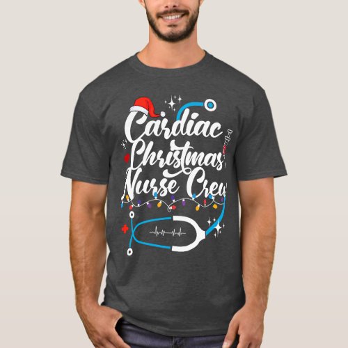 Cardiology Nurse Christmas Cardiac Christmas Nurse T_Shirt