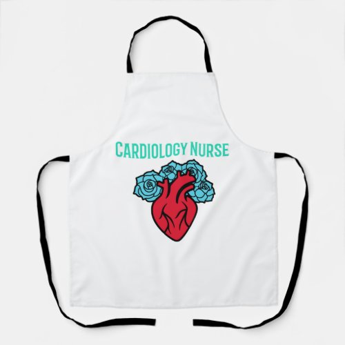 Cardiology Nurse Heart and Roses T Shirt   Apron