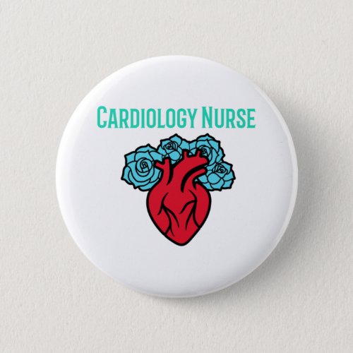 Cardiology Nurse Heart and Roses T Shirt   Button