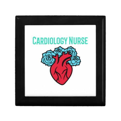 Cardiology Nurse Heart and Roses T Shirt   Gift Box