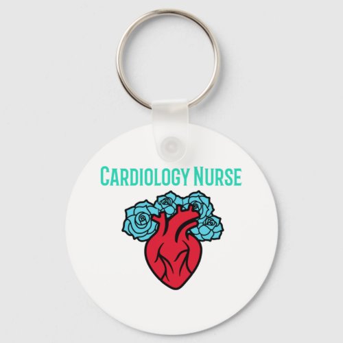 Cardiology Nurse Heart and Roses T Shirt   Keychain