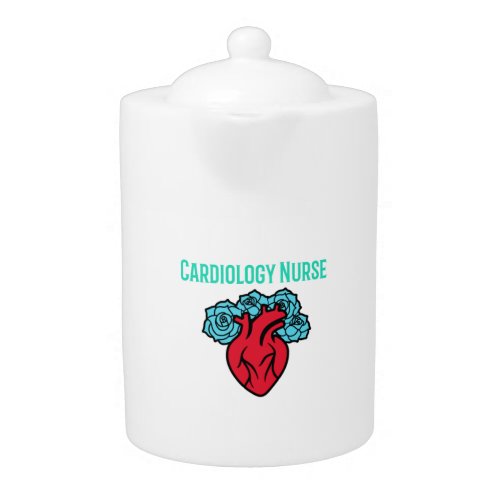 Cardiology Nurse Heart and Roses T Shirt   Teapot