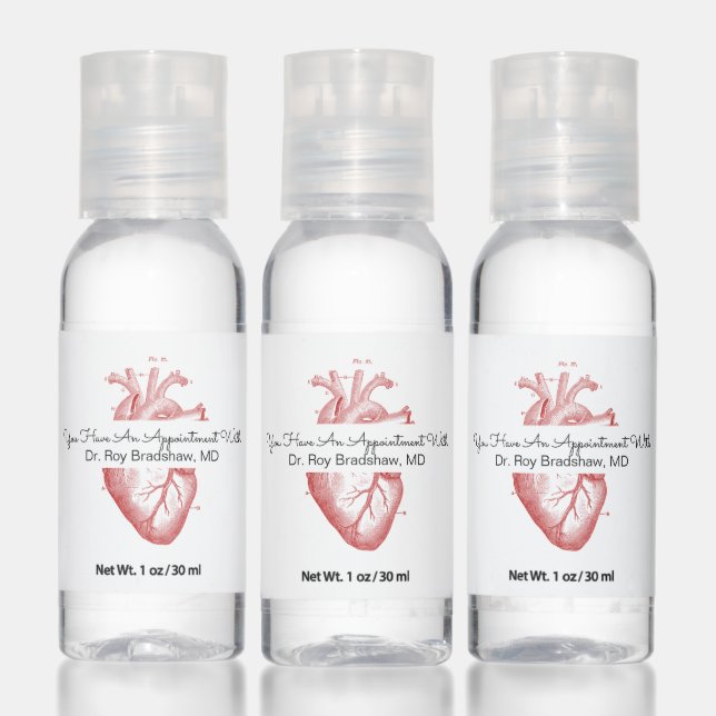 Cardiology Or Cardiologist Appointment Card Hand Sanitizer (Set)