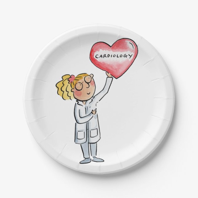 Cardiology Paper Plates (Front)