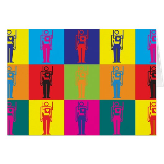 Cardiology Pop Art Cards (Front Horizontal)