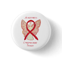 Cardiovascular Disease Awareness Angel Ribbon Pin