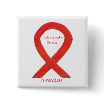 Cardiovascular Disease Custom Awareness Ribbon Pin