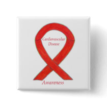 Cardiovascular Disease Custom Awareness Ribbon Pin