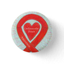 Cardiovascular Disease Heart Awareness Ribbon Pin
