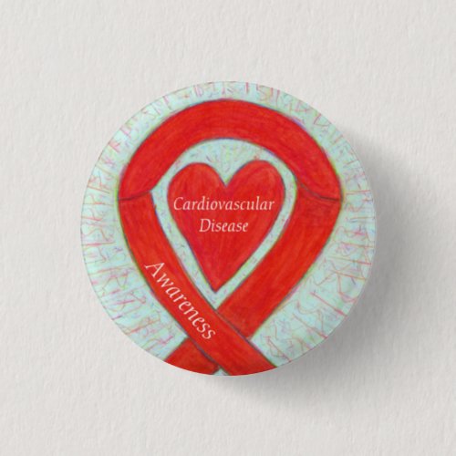 Cardiovascular Disease Heart Awareness Ribbon Pin