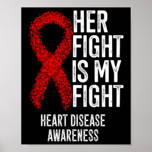 Cardiovascular Disease Her Fight Is My Fight Heart Poster