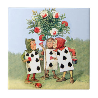 Cardmen Paint the Queen Roses in Wonderland Tile