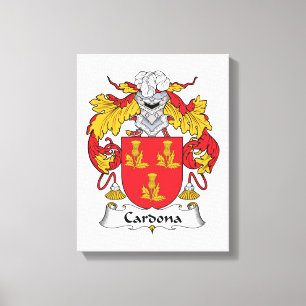 Cardona Family Crest Canvas Print