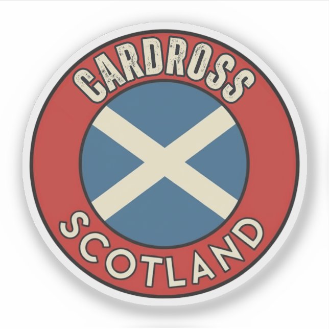 Cardross, Scotland Sticker (Front)