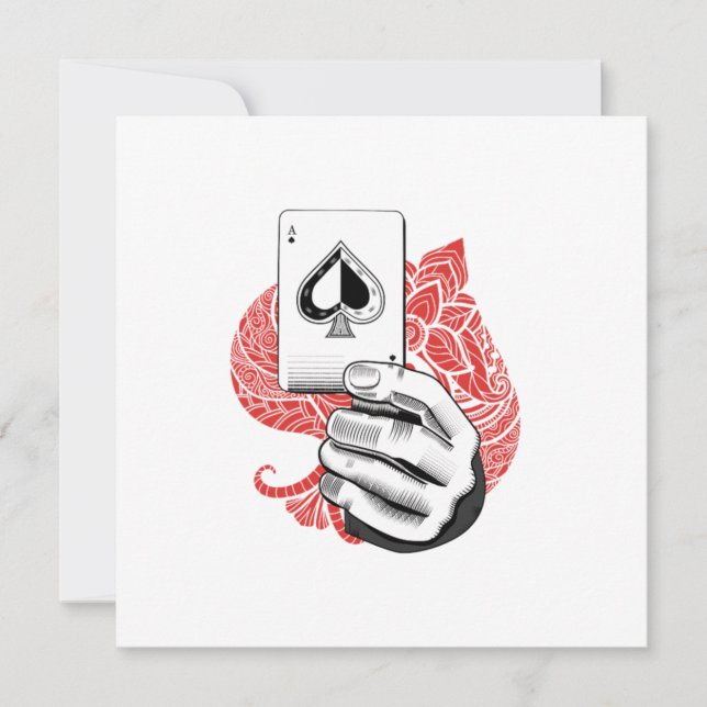 Cards Ace Spades Casino Player Poker Gambling Gift (Front)