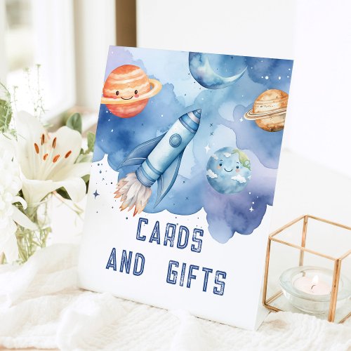 Cards and gift Outer Space planets birthday party 