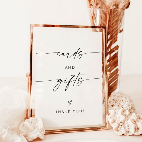 Cards and Gifts 5x7 Sign  Boho Modern Minimalist