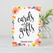 Cards and Gifts Affordable Boho Floral Sign (Standing Front)