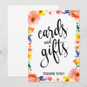 Cards and Gifts Affordable Boho Floral Sign (Front/Back)