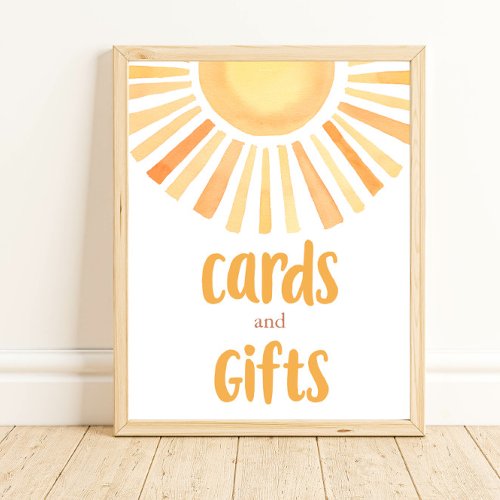 Cards and gifts boho bright colorful sunshine poster
