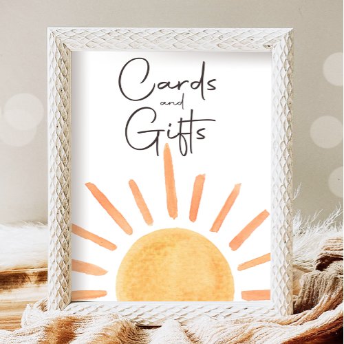 Cards and Gifts Boho Little Sunshine Party Poster