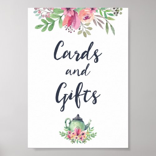 Cards and Gifts Bridal Baby Shower Wedding Poster