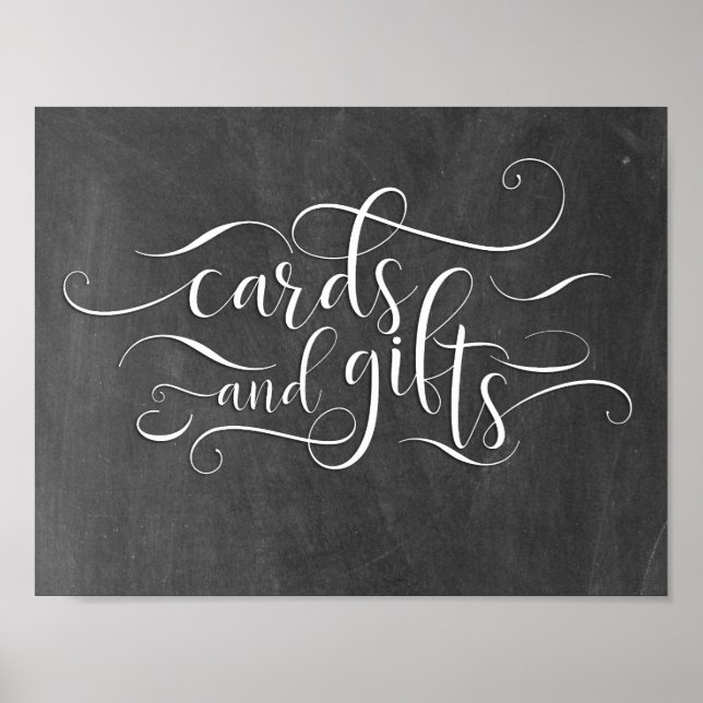 Cards and Gifts Chalkboard Wedding Sign (Front)