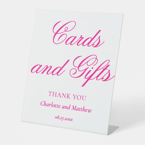 Cards And Gifts Chic Modern Wedding Event Pedestal Sign