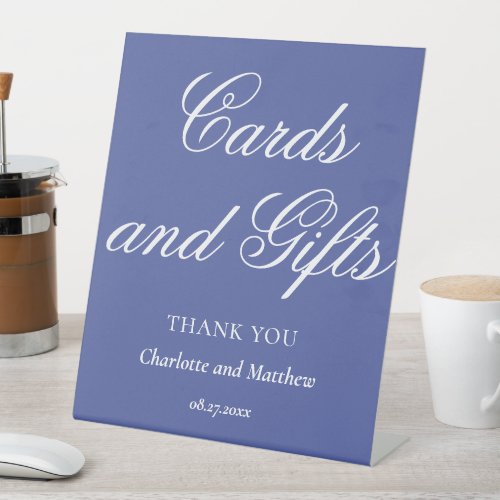 Cards And Gifts Chic Modern Wedding Pedestal Sign