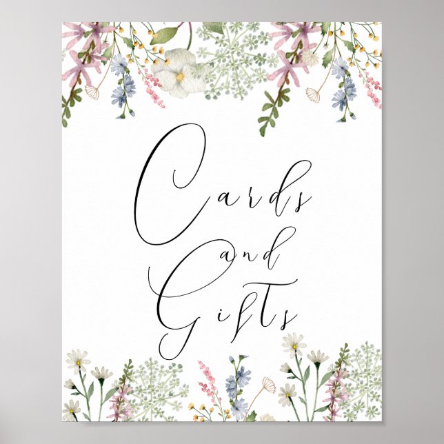 Cards and Gifts | Chic Wildflower Poster (Front)