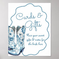 Cards and Gifts Chinoiserie Boots Bridal Shower
