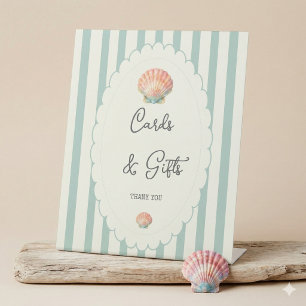 Cards and Gifts Coastal Bridal Shower Pedestal Sign