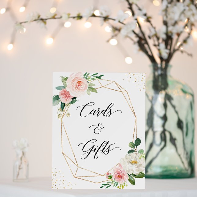 Cards and Gifts Elegant Blush Chic Floral Foam Board (In Situ (Wedding))