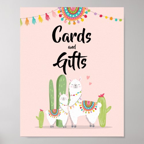 Cards and Gifts Fiesta Llama Baby Shower Sign