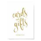 Cards and Gifts Gold Glitter 8x10 Wedding Sign