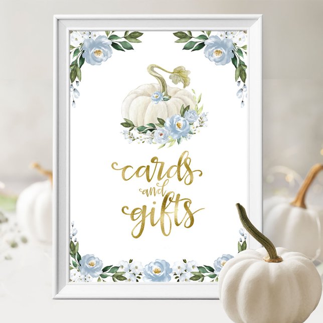 Cards and Gifts Greenery Fall Baby Shower Sign (Creator Uploaded)