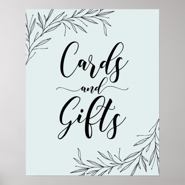 Cards And Gifts Hand Drawn Branches Poster (Front)