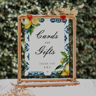Cards and Gifts Lemon Positano Wedding Sign
