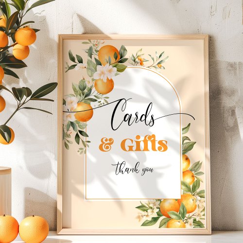 Cards and gifts little cutie oranges birthday poster